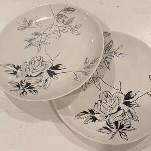 Red Wing Pottery Midnight Rose dinner plates. Set of 2. Excellent condition.